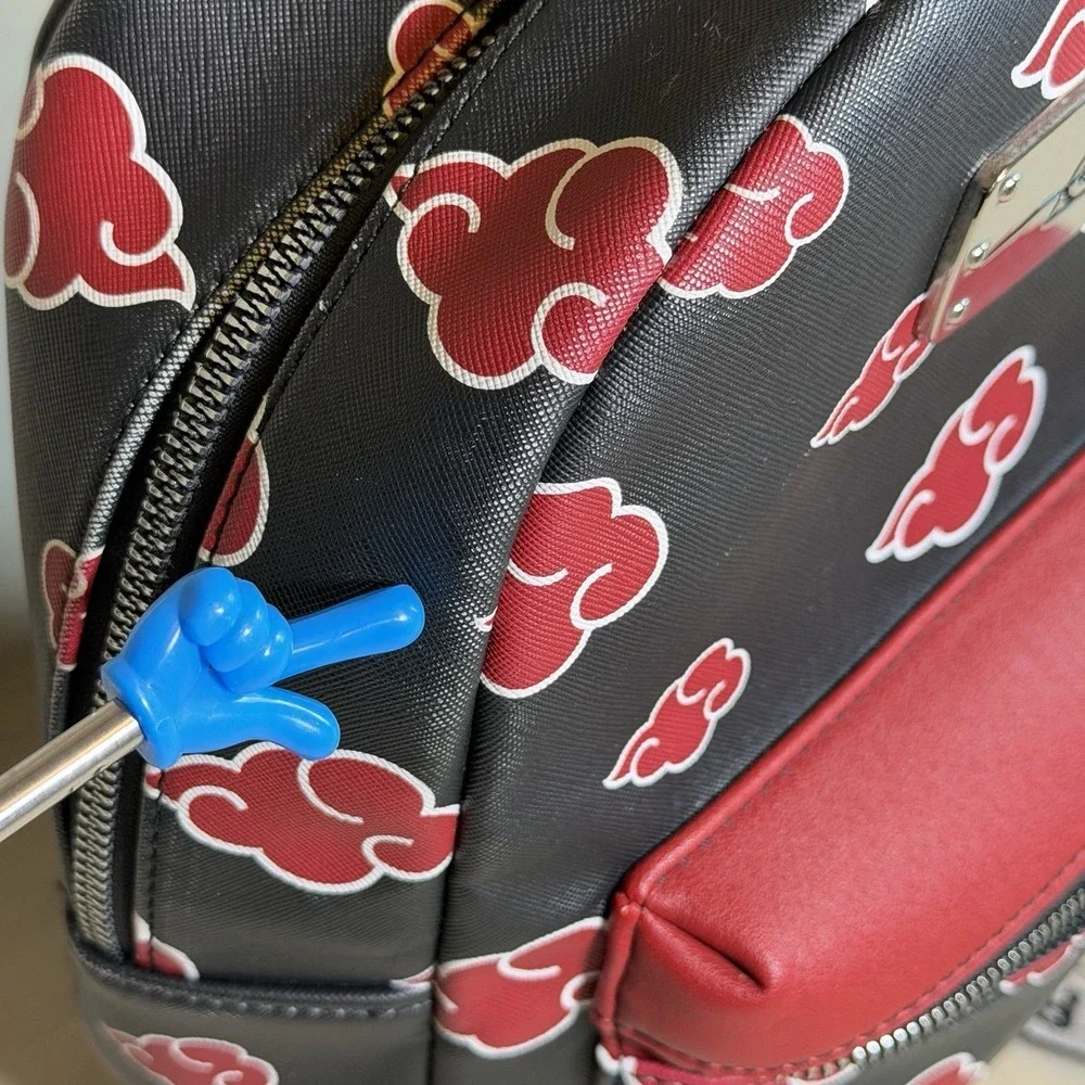 Bioworld Naruto Shippuden Collection Akatsuki Red Cloud Mini Backpack *Read*